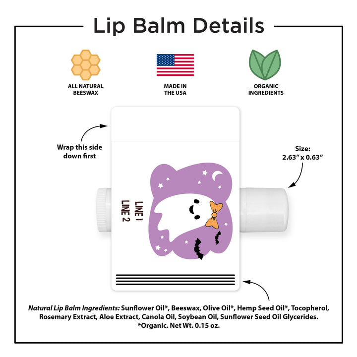 Ghost Lip Balm Favors, Halloween Party Treats, Halloween Classroom Gifts, Ghosts with Hats