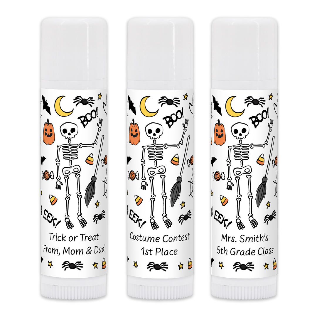 Halloween Lip Balm Favors, Trunk or Treat Gifts, Halloween Classroom Treats, Halloween Doodle