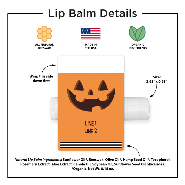Halloween Lip Balm Favors, Trunk or Treat Gifts, Halloween Classroom Treats, Jack-o-Lanterns