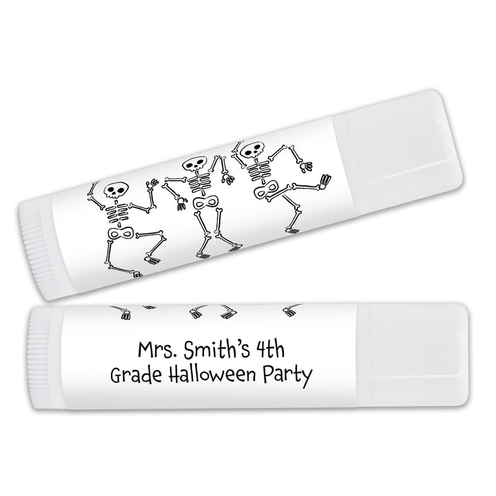 Halloween Lip Balm Favors, Trunk or Treat Gifts, Halloween Classroom Treats, Dancing Skeletons