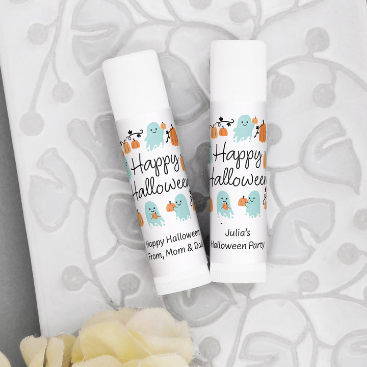 Halloween Lip Balm Favors, Trunk or Treat Gifts, Halloween Classroom Treats, Pumpkin Patch Ghosts