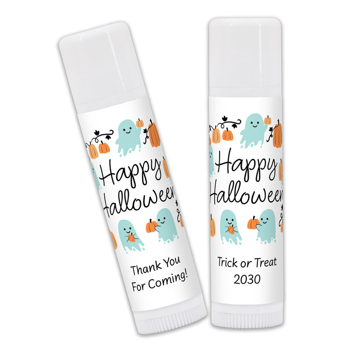 Halloween Lip Balm Favors, Trunk or Treat Gifts, Halloween Classroom Treats, Pumpkin Patch Ghosts