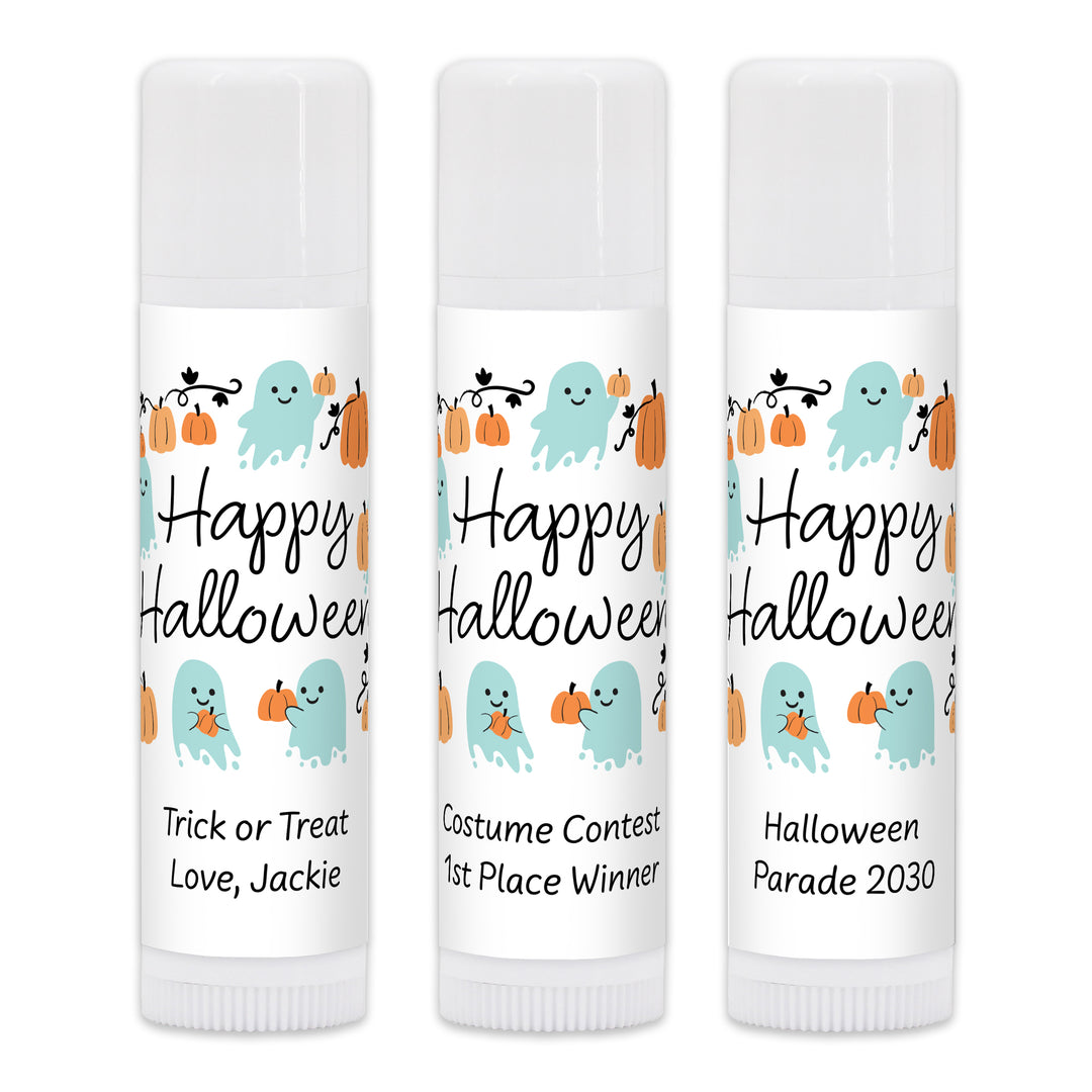 Halloween Lip Balm Favors, Trunk or Treat Gifts, Halloween Classroom Treats, Pumpkin Patch Ghosts