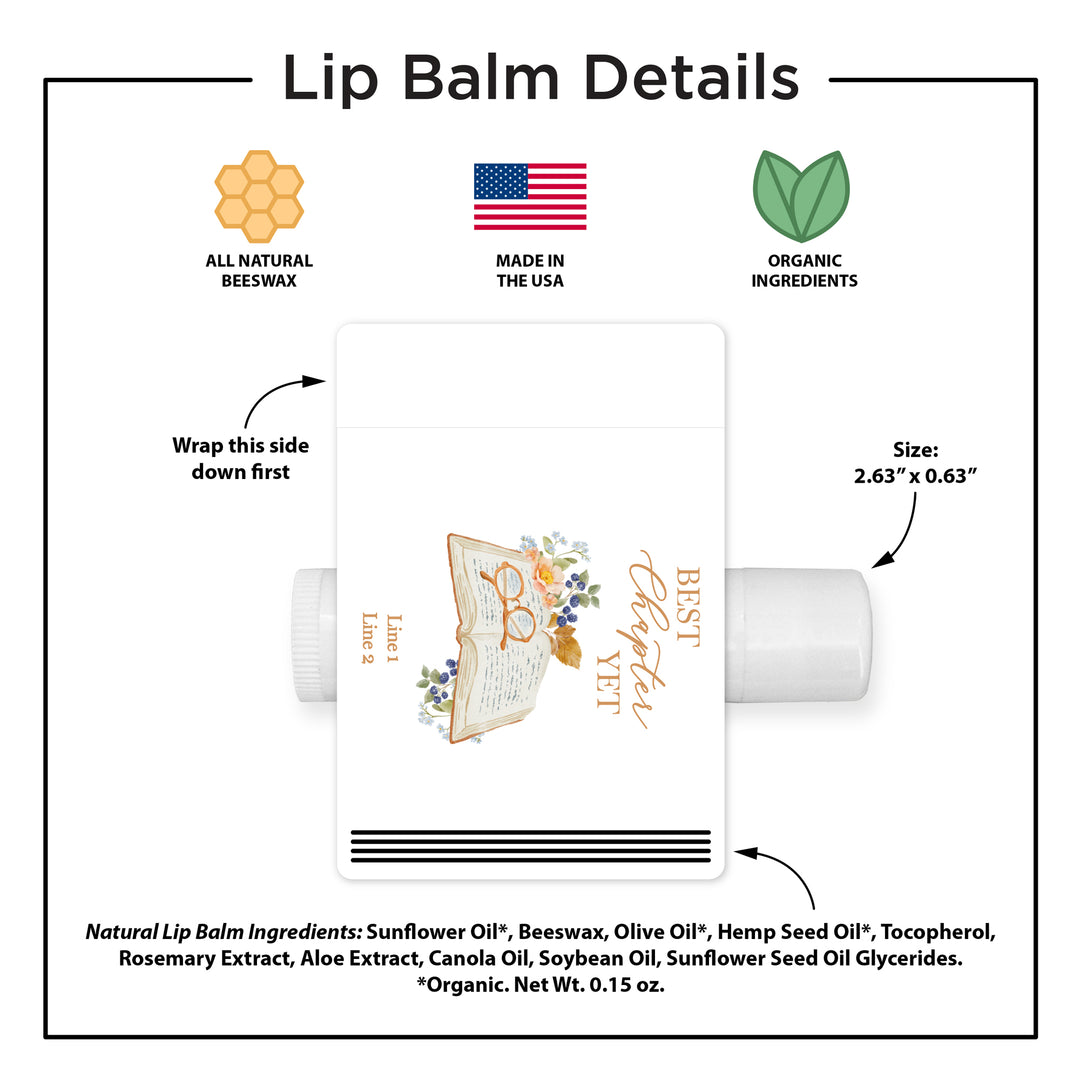 Book Theme Wedding Lip Balm Favors, Personalized Bridal Shower Favors, The Next Chapter, Book Themed Bridal Shower