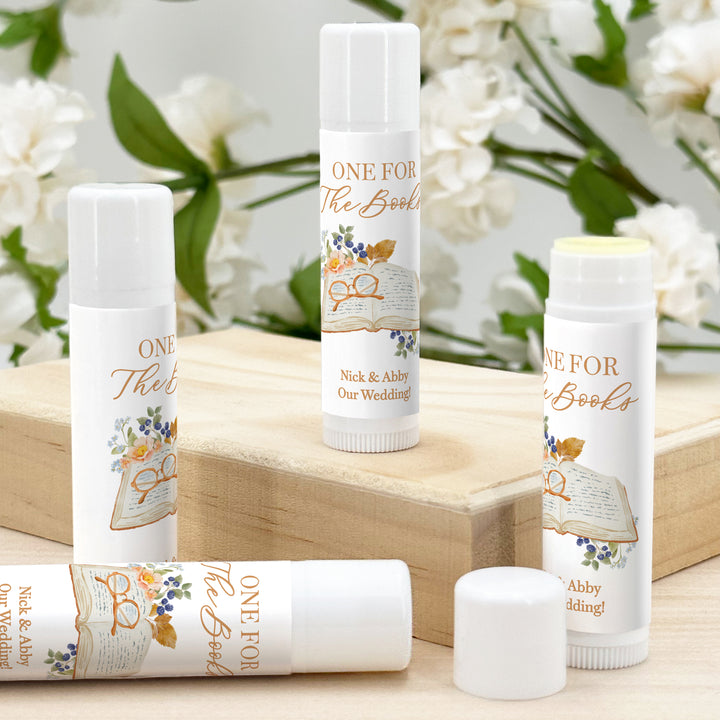 Book Theme Wedding Lip Balm Favors, Personalized Bridal Shower Favors, The Next Chapter, Book Themed Bridal Shower
