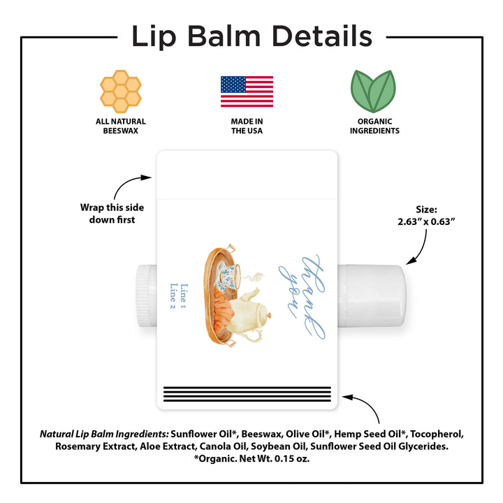 Bridal Café Lip Balm Favors, Personalized Bridal Shower Favors, Bridal Shower Tea Trays