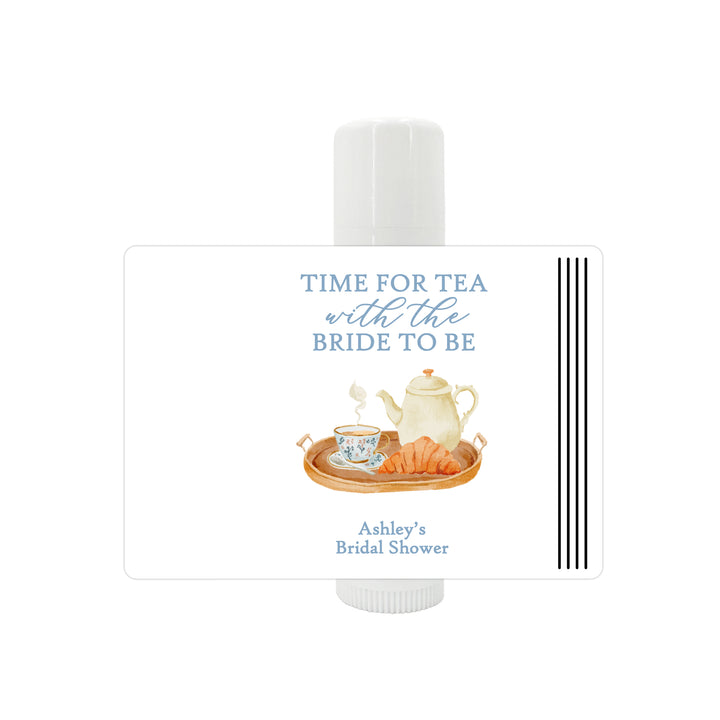 Bridal Café Lip Balm Favors, Personalized Bridal Shower Favors, Bridal Shower Tea Trays