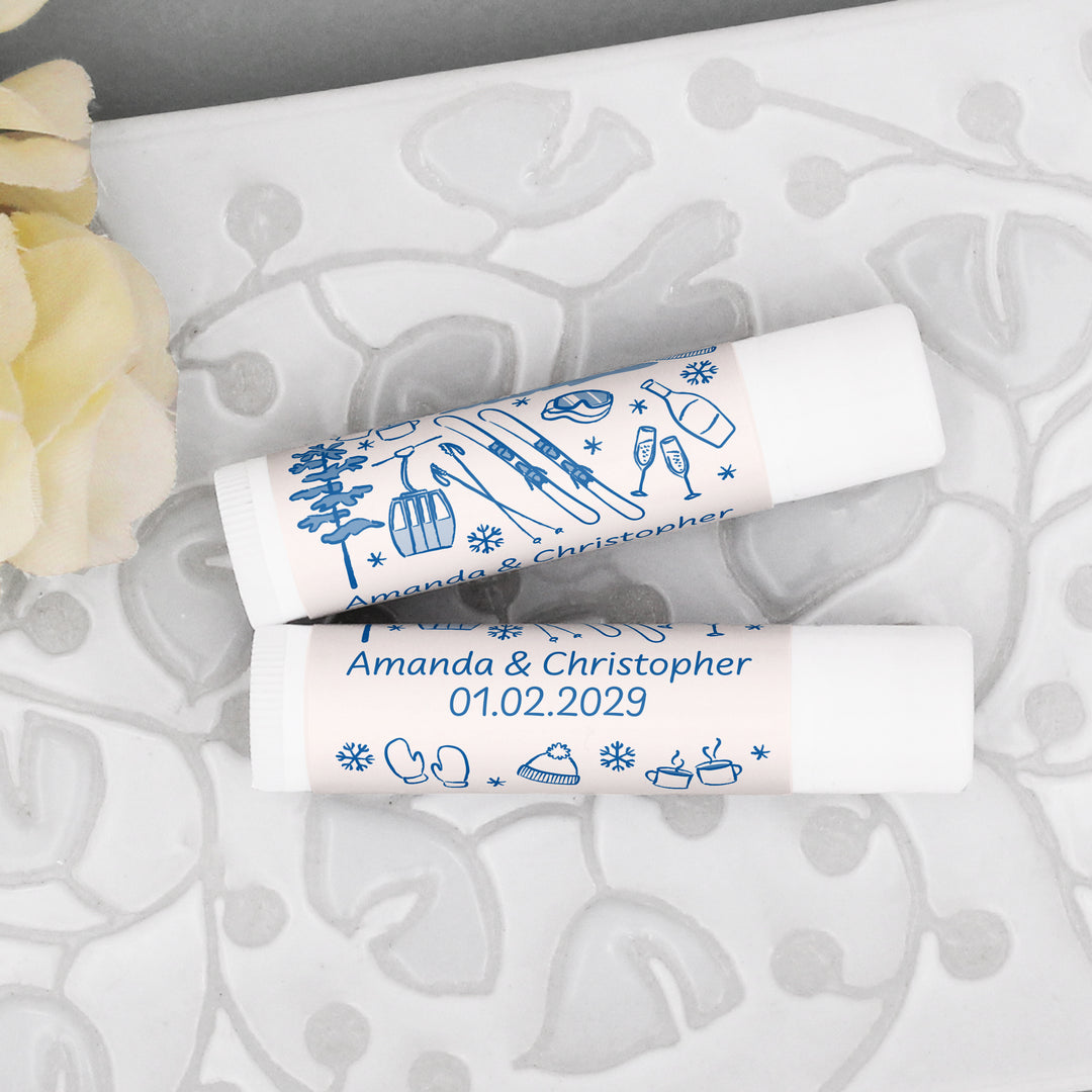 Hand Drawn Ski Bachelorette Lip Balm