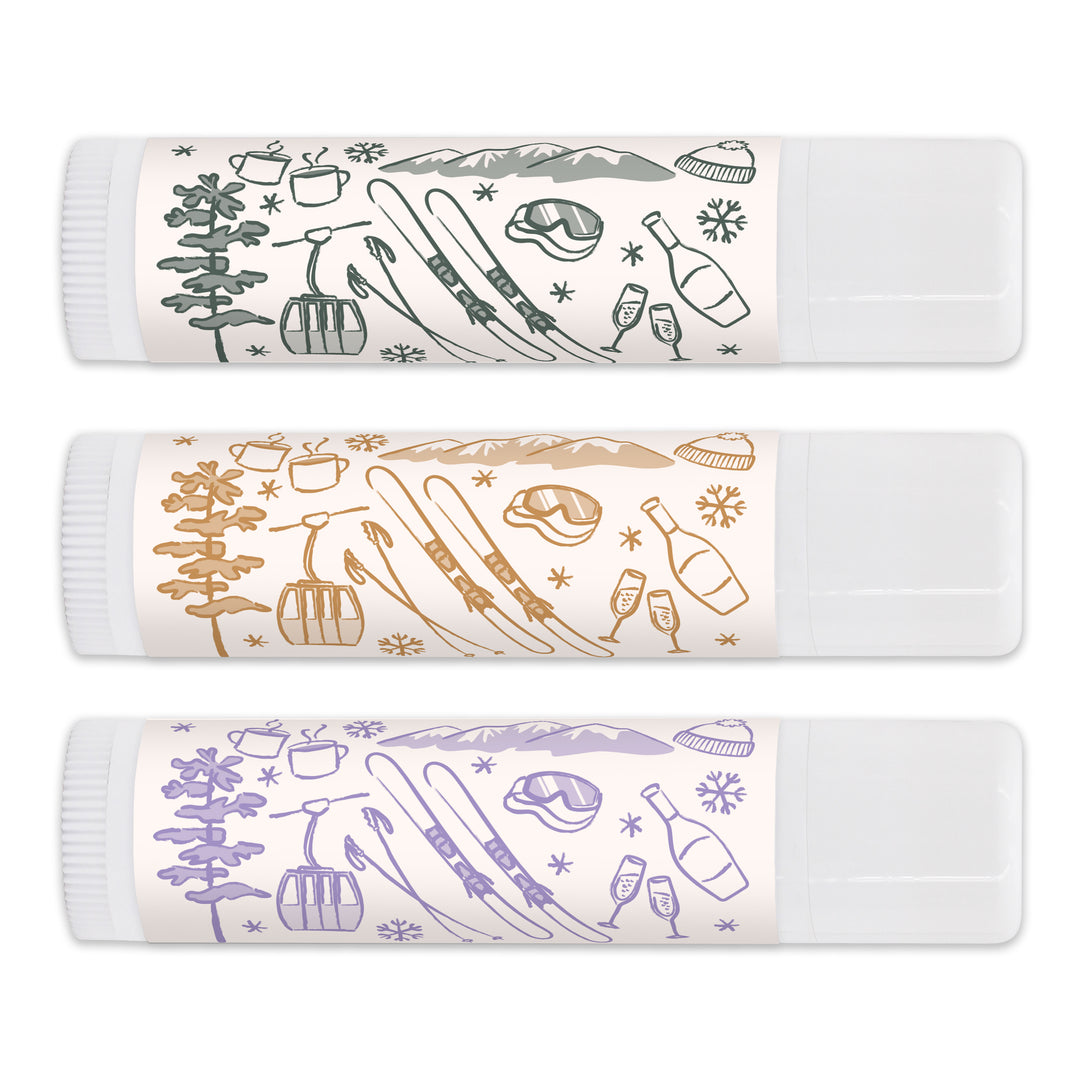 Hand Drawn Ski Bachelorette Lip Balm