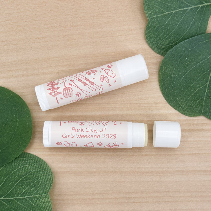 Hand Drawn Ski Bachelorette Lip Balm