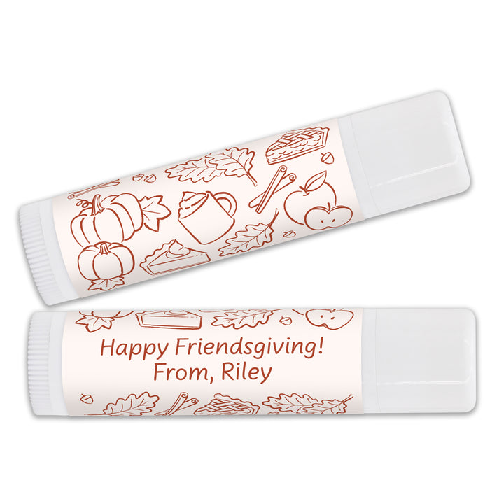 Fall Doodle Lip Balm, Bridal Shower, Friendsgiving, Baby Shower Party Favors