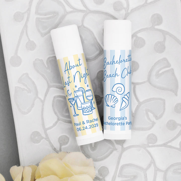 About Last Night, Last Toast on the Coast, Bachelorette Stripe Lip Balm