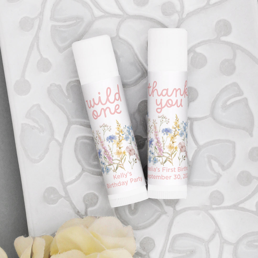 Little Wildflower Birthday, Wild One, Two Wild, Wild & Three, Birthday Lip Balm