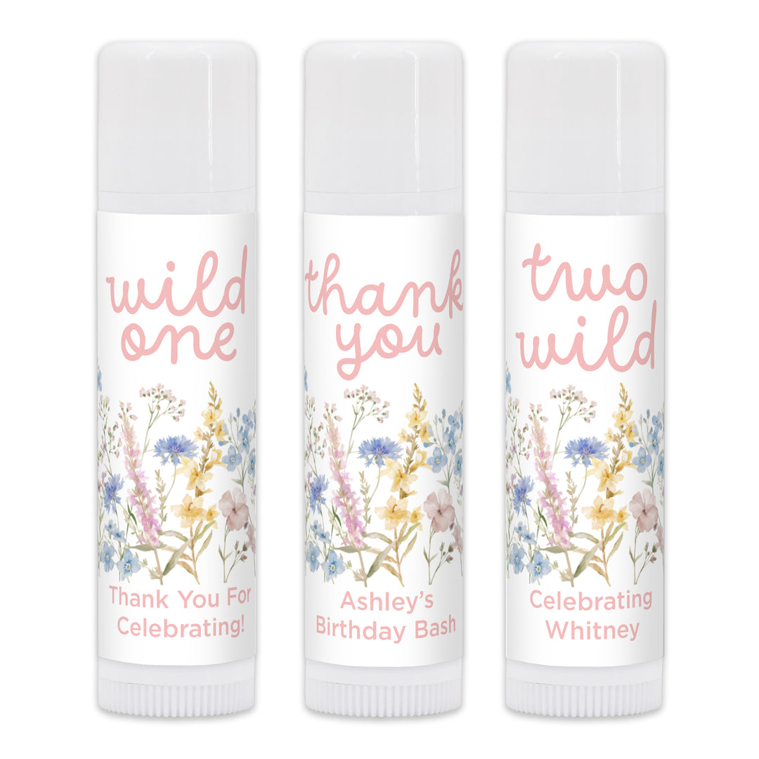 Little Wildflower Birthday, Wild One, Two Wild, Wild & Three, Birthday Lip Balm