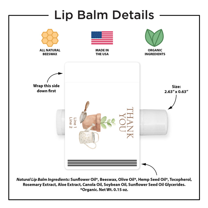 Little Sprout Birthday, Our Little Sprout is Turning One, Birthday Lip Balm