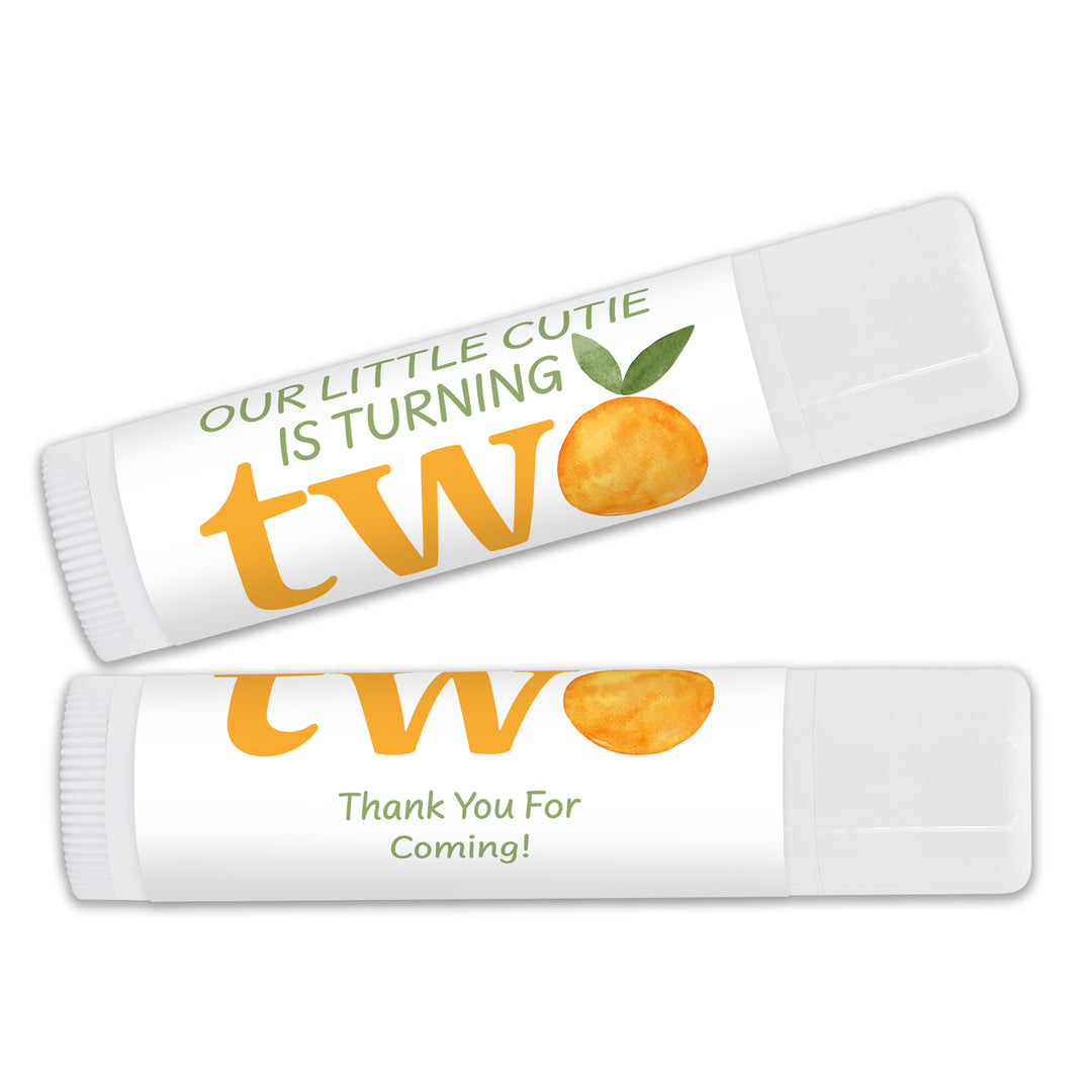 Little Cutie Birthday, Our Little Cutie is Turning One, Birthday Lip Balm