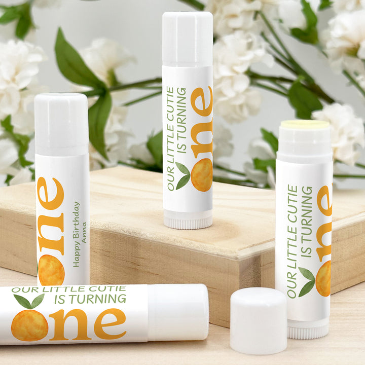 Little Cutie Birthday, Our Little Cutie is Turning One, Birthday Lip Balm