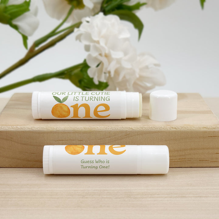 Little Cutie Birthday, Our Little Cutie is Turning One, Birthday Lip Balm