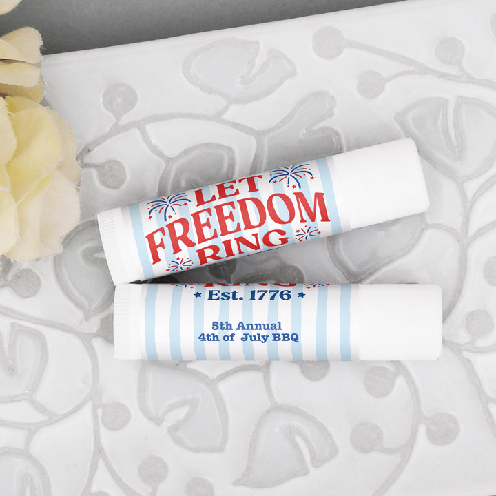 Patriotic Lip Balm Favors, God Bless America, 4th of July Party, Lip Balm