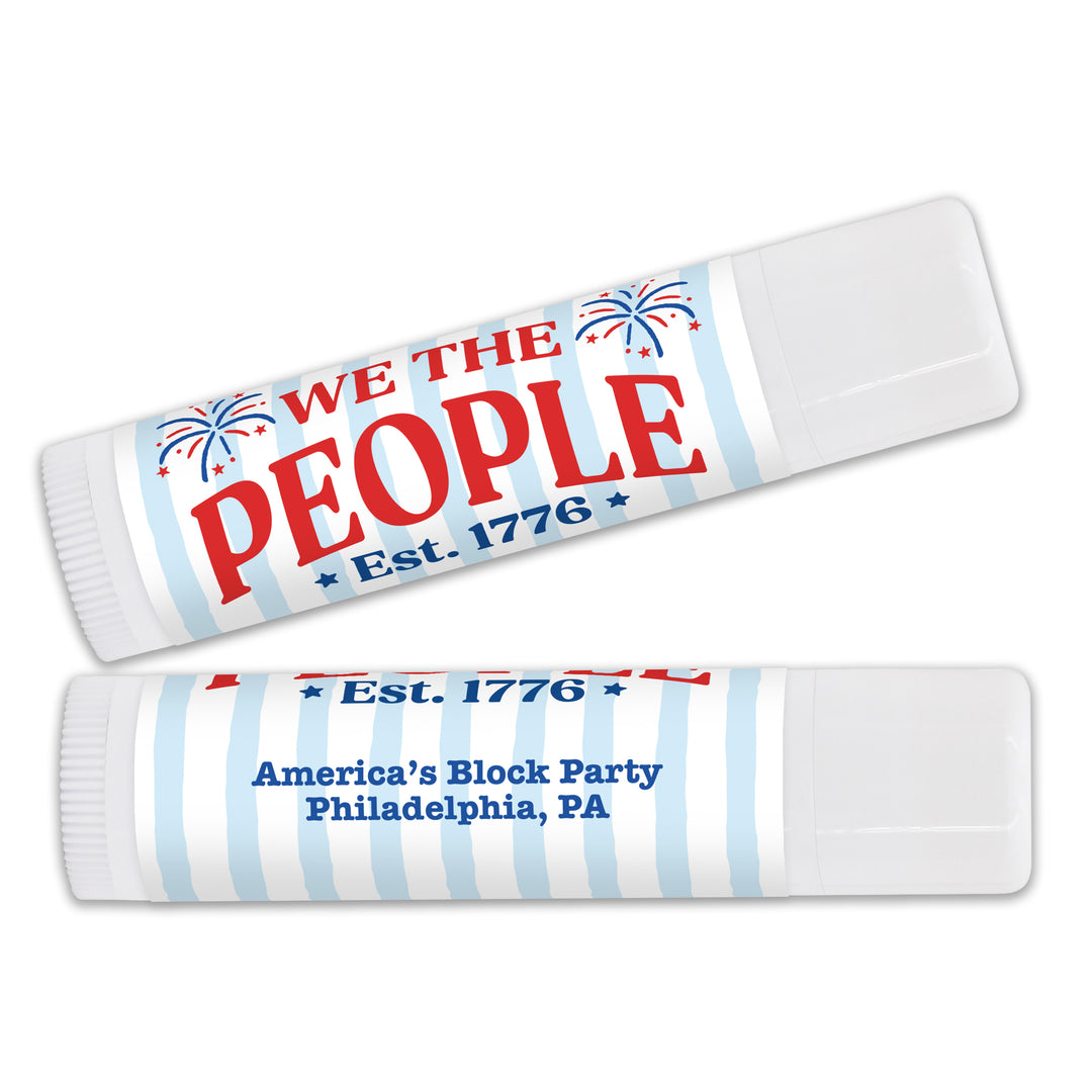 Patriotic Lip Balm Favors, God Bless America, 4th of July Party, Lip Balm