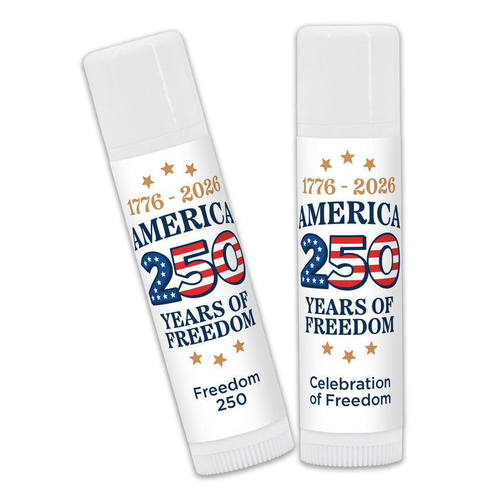 America 250, Patriotic Lip Balm Favors, 4th of July Party Favor, Lip Balm