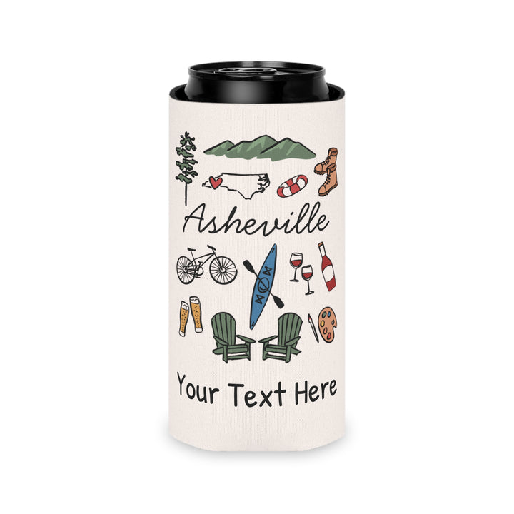 Asheville Can Cooler — Personalized Bachelorette Party Can Cooler