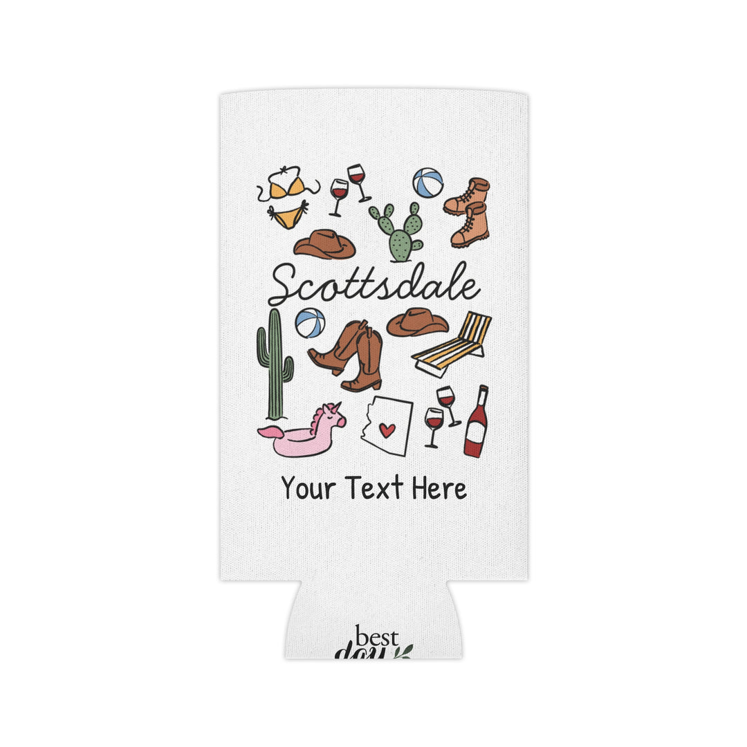 Scottsdale Can Cooler — Personalized Bachelorette Party Can Cooler