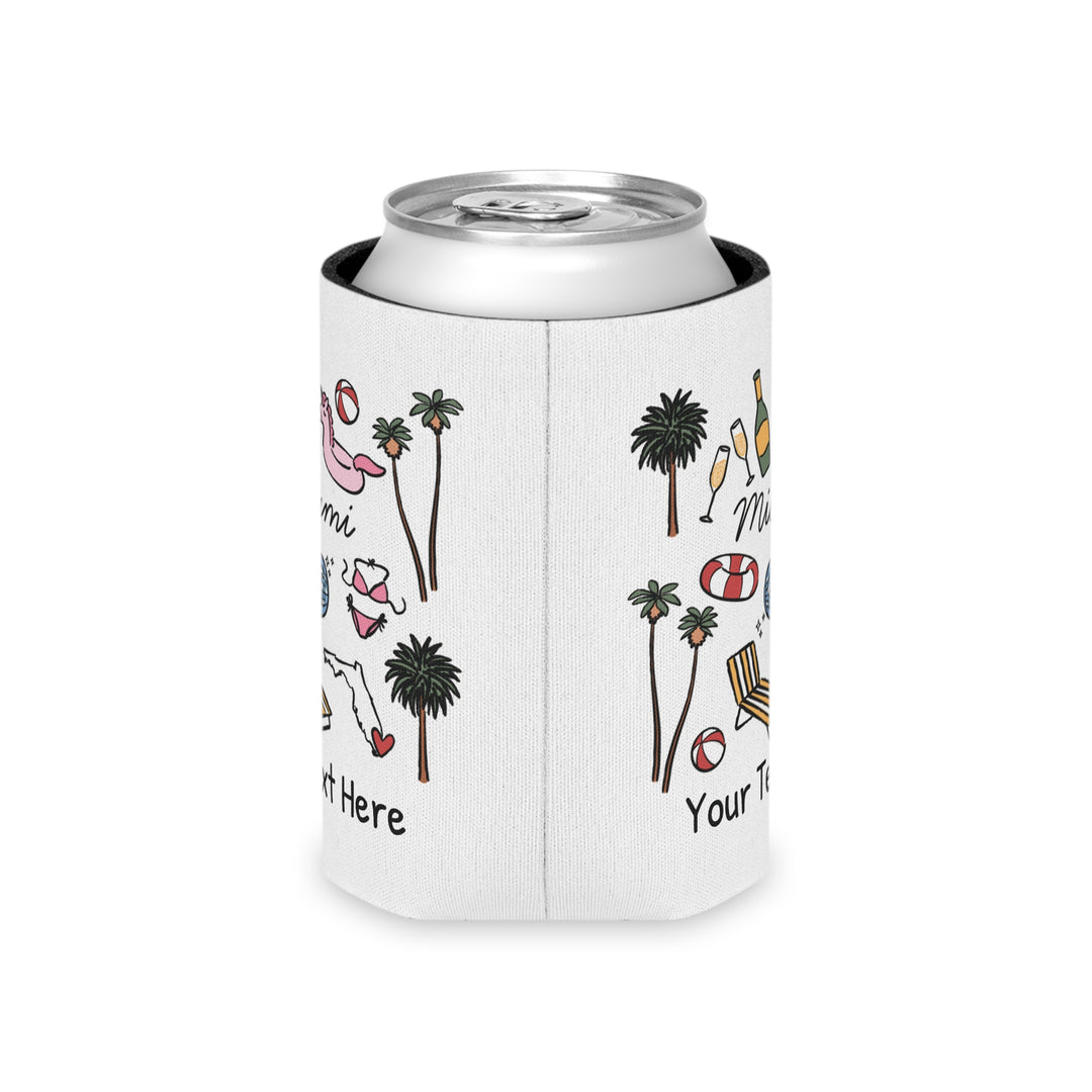 Miami Can Cooler — Personalized Bachelorette Party Can Cooler