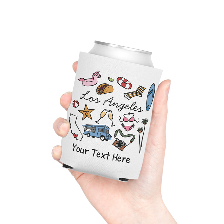 Los Angeles Can Cooler — Personalized Bachelorette Party Can Cooler
