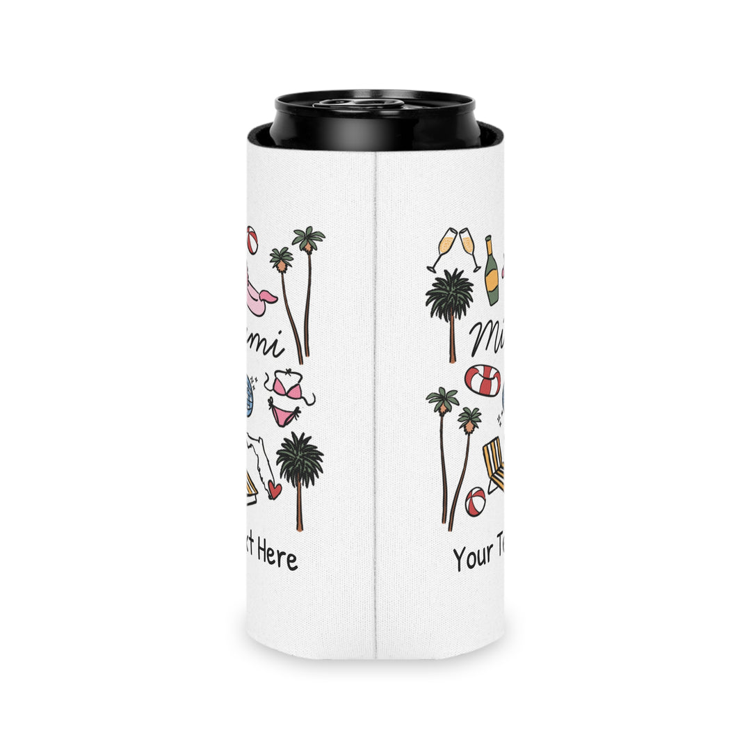 Miami Can Cooler — Personalized Bachelorette Party Can Cooler