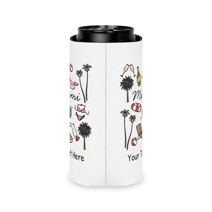Miami Can Cooler — Personalized Bachelorette Party Can Cooler