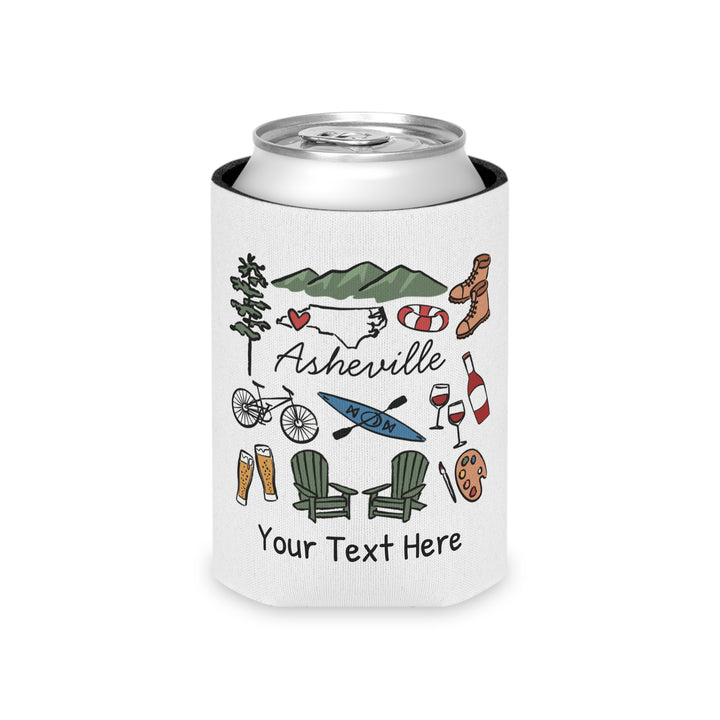 Asheville Can Cooler — Personalized Bachelorette Party Can Cooler