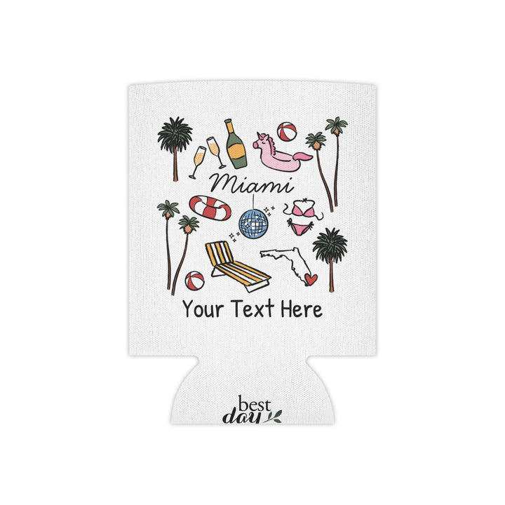 Miami Can Cooler — Personalized Bachelorette Party Can Cooler