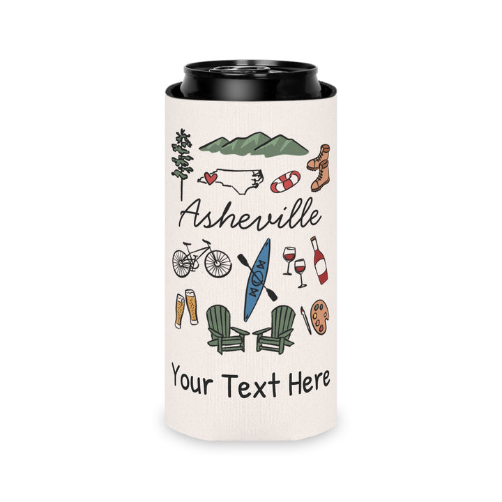 Asheville Can Cooler — Personalized Bachelorette Party Can Cooler