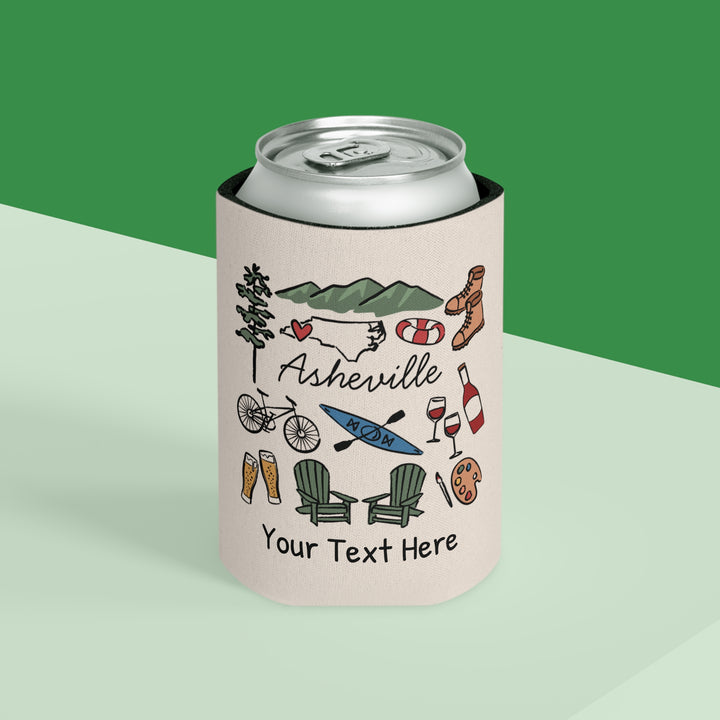Asheville Can Cooler — Personalized Bachelorette Party Can Cooler