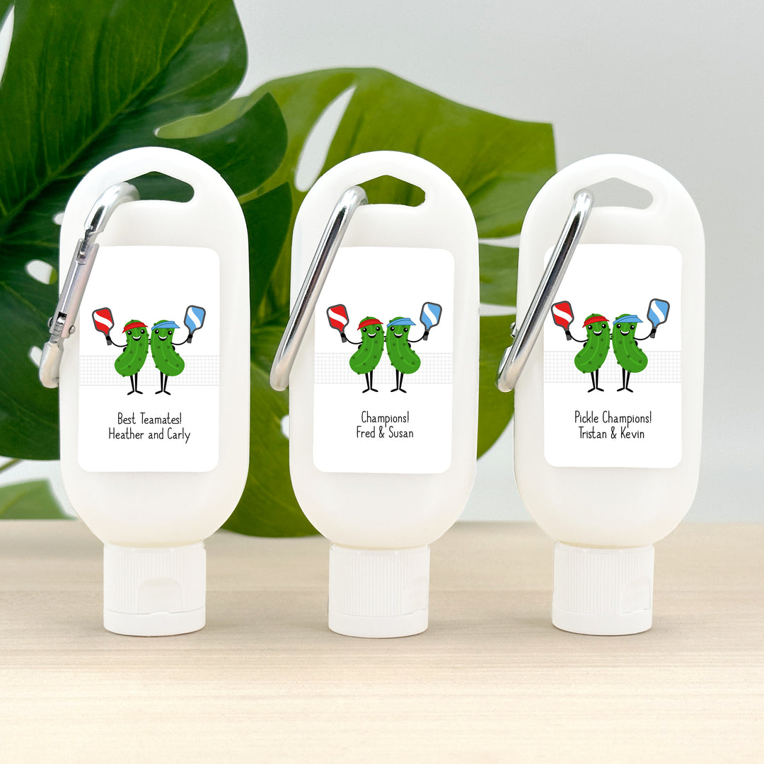 Pickleball Gift for Woman, Pickleball Party Favor, Pickleball Lovers, Personalized Sunscreen with Carabiner, Birthday Party Favors