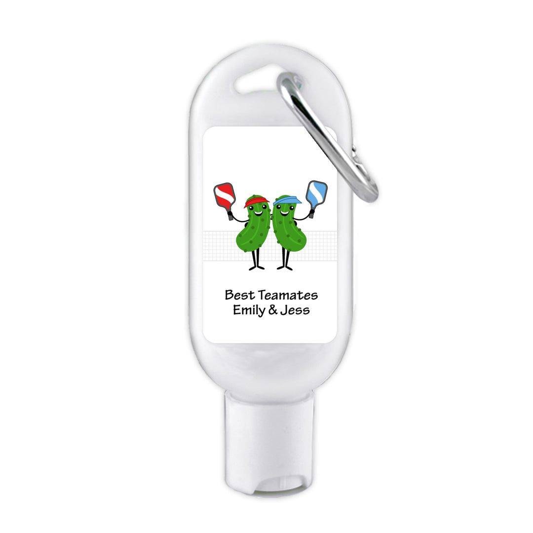 Pickleball Gift for Woman, Pickleball Party Favor, Pickleball Lovers, Personalized Sunscreen with Carabiner, Birthday Party Favors