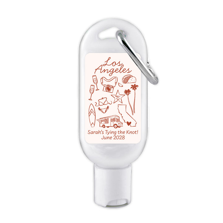 Sunscreen with Carabiner Favor, Girls Trip, Los Angeles Bachelorette Carabiner Sunscreen