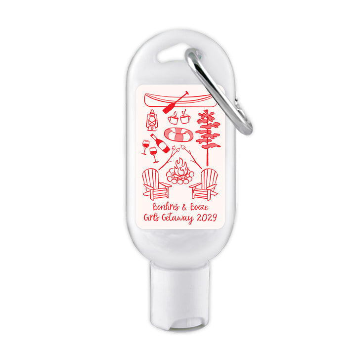 Sunscreen with Carabiner Favor, Girls Trip, Lake Bachelorette Carabiner Sunscreen
