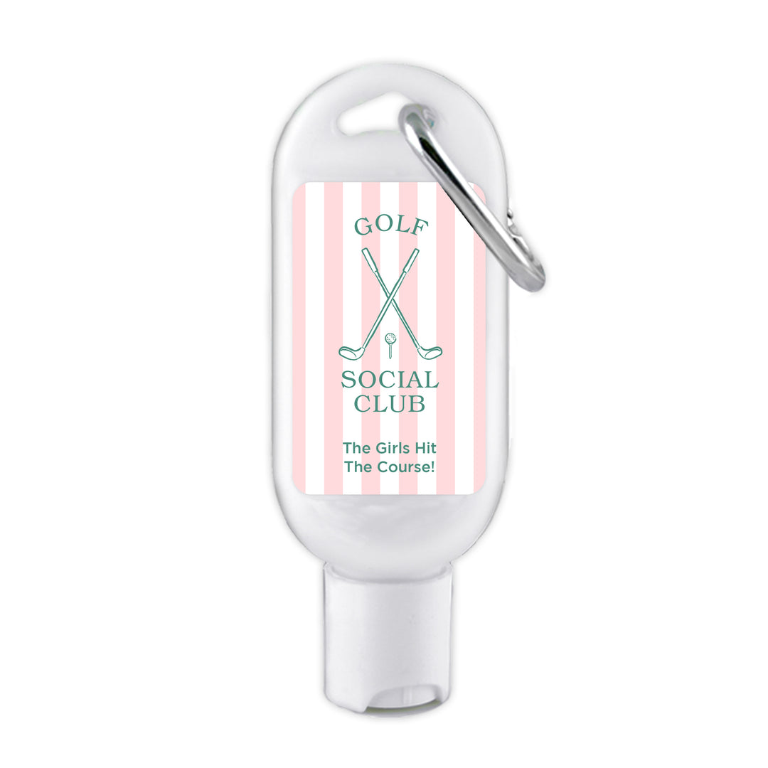Last Swing Before the Ring, Golf Stripe Carabiner Sunscreen