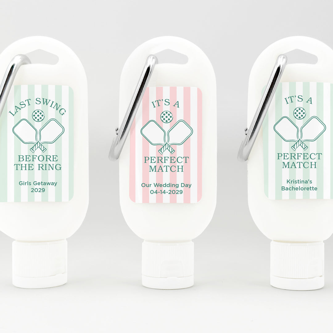 A Perfect Match, Pickleball Stripe Carabiner Sunscreen