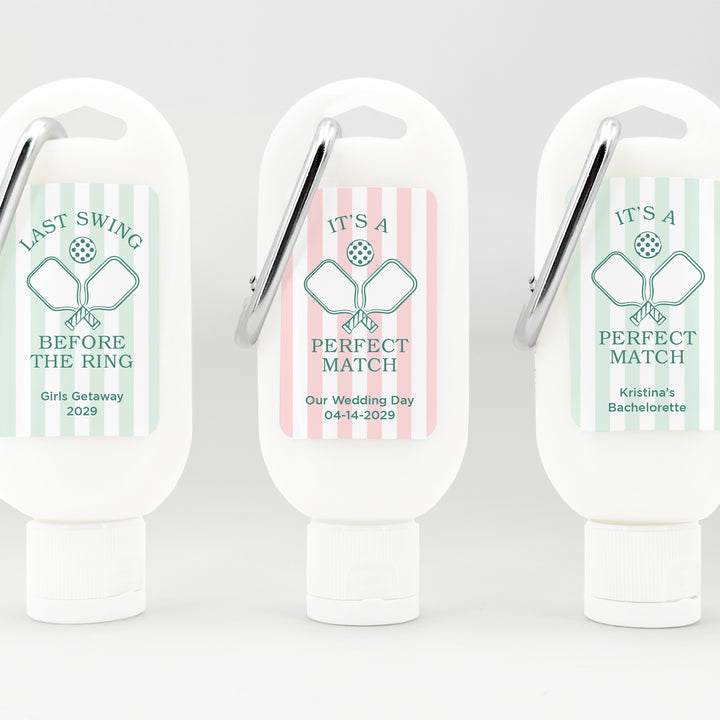 A Perfect Match, Pickleball Stripe Carabiner Sunscreen