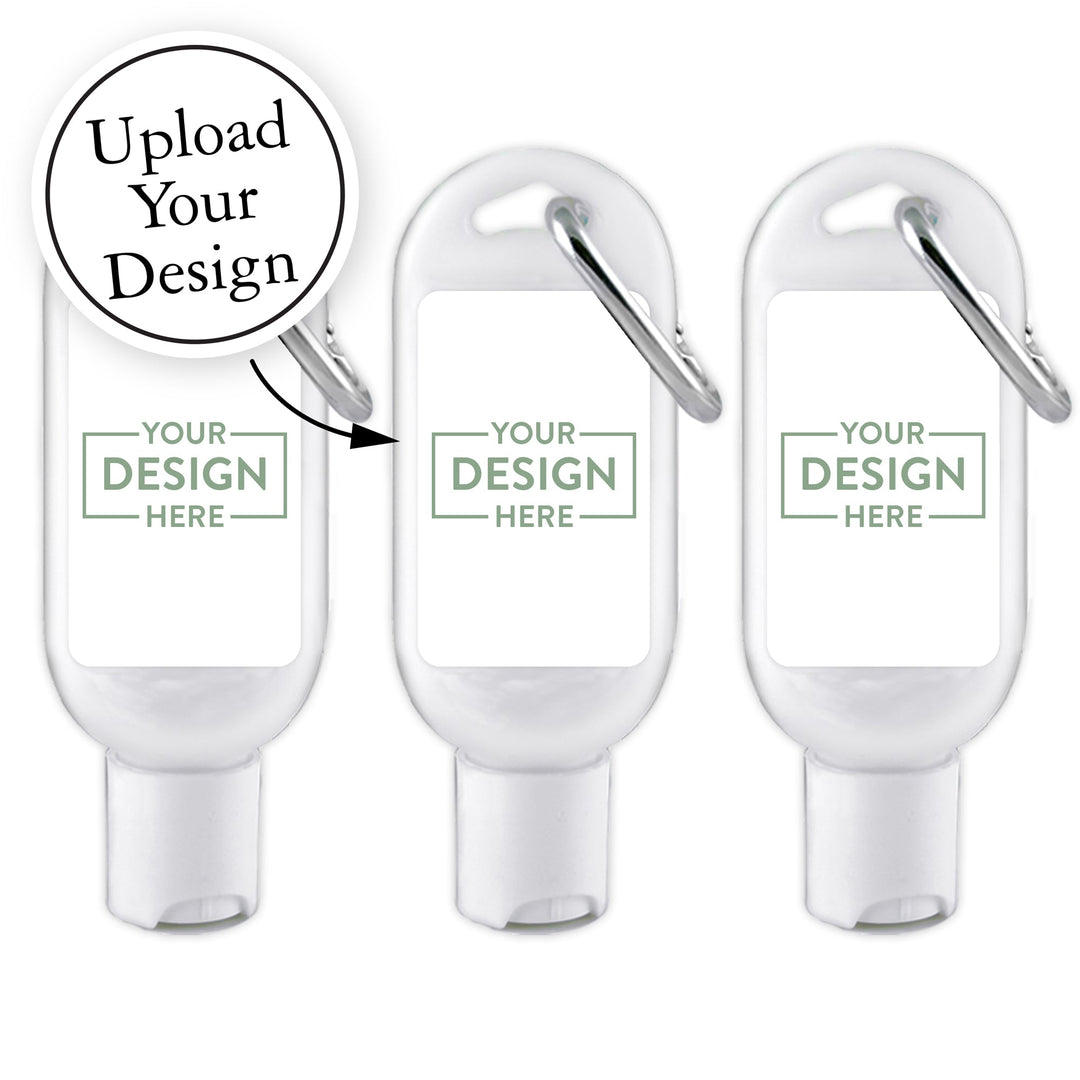 Custom Hand Sanitizer, Wedding Hand Sanitizer with Carabiner, Baby Shower Favors, Birthday Party Hand Sanitizer - Bulk with Your Design