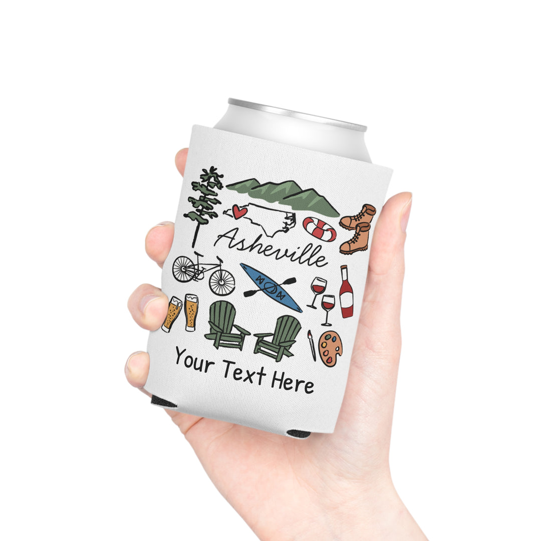 Asheville Can Cooler — Personalized Bachelorette Party Can Cooler