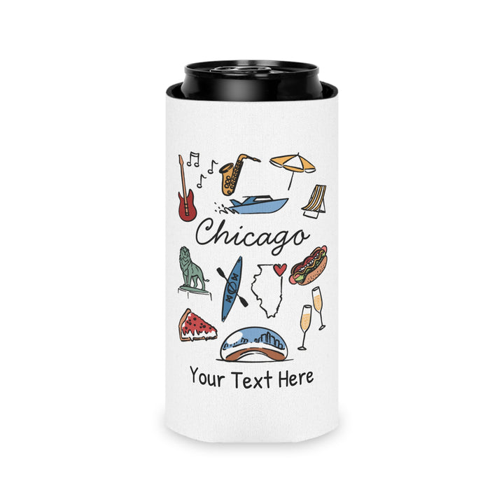 Chicago Can Cooler — Personalized Bachelorette Party Can Cooler