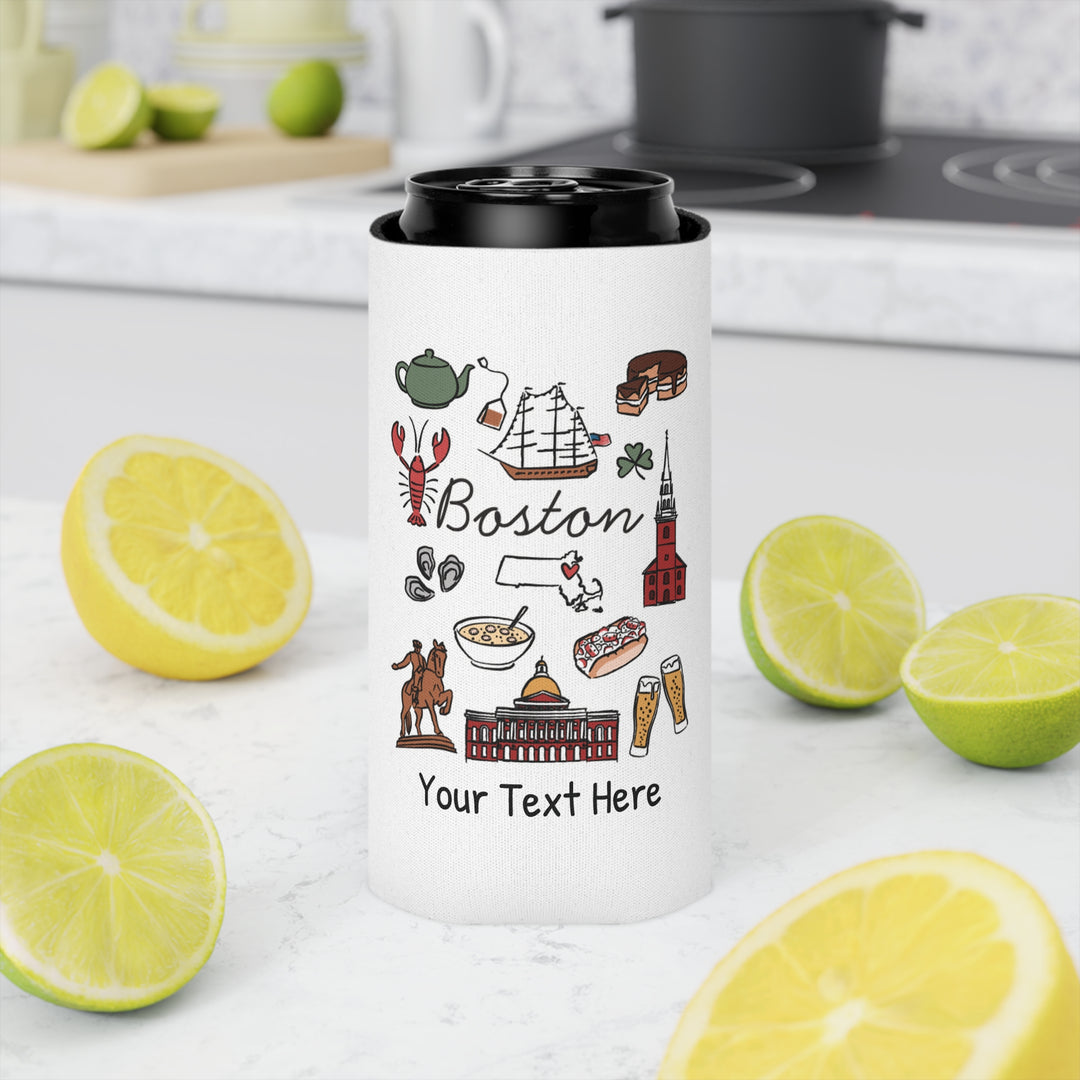 Boston Can Cooler — Personalized Bachelorette Party Can Cooler