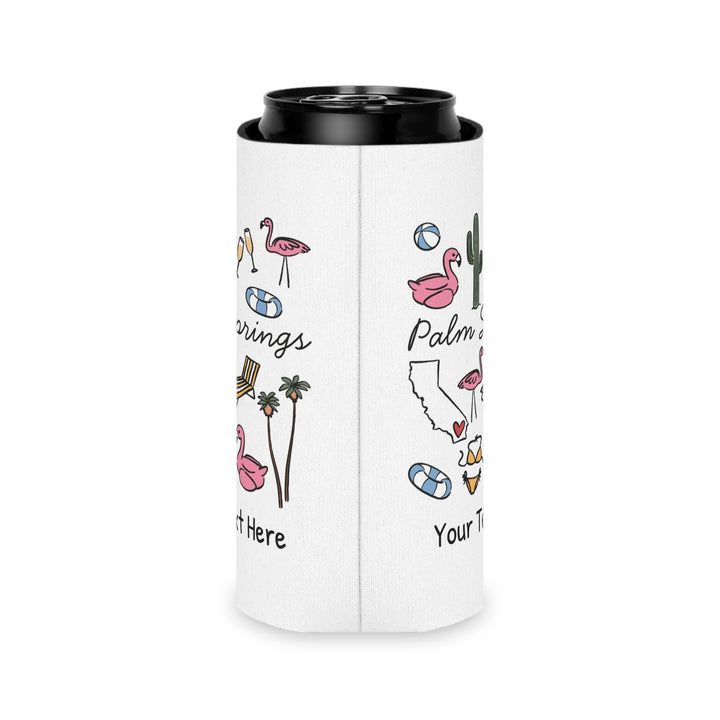 Palm Springs Can Cooler — Personalized Bachelorette Party Can Cooler
