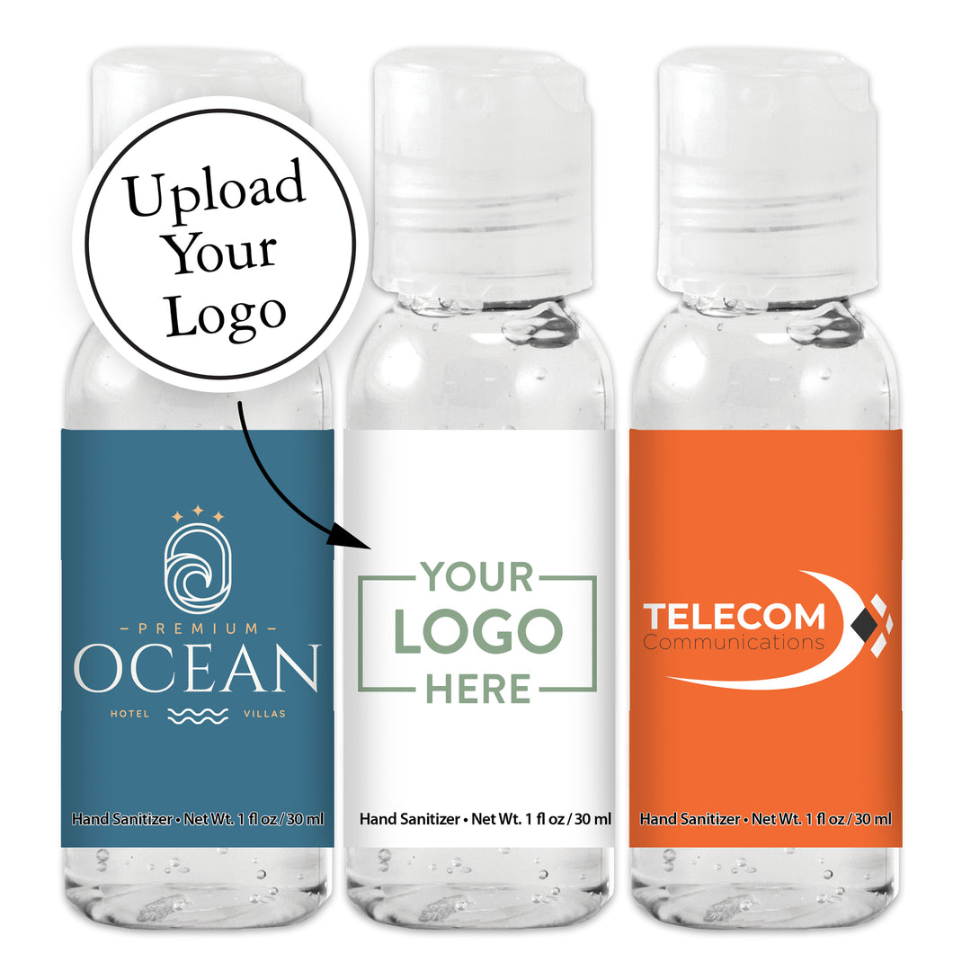 Promotional Hand Sanitizers 1 oz Gel, Custom Hand Sanitizers - Personalized Bulk Hand Sanitizer with Your Logo/Customized