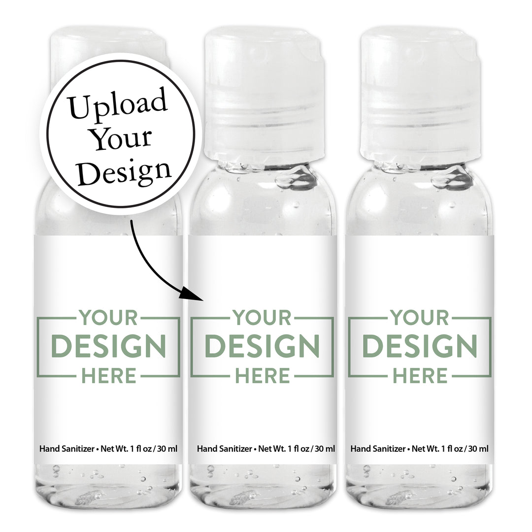 Custom Wedding Hand Sanitizers 1 oz Gel, Custom Hand Sanitizer Favors - Personalized Bulk Hand Sanitizer with Your Logo/Customized