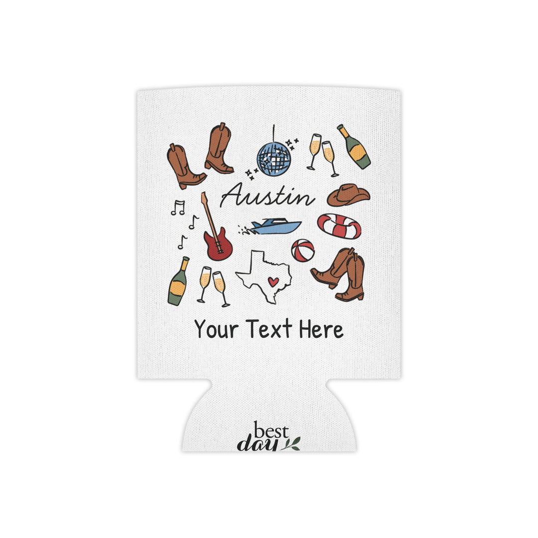 Austin Can Cooler — Personalized Bachelorette Party Can Cooler